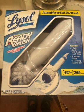 Lysol Ready Brush Toilet Cleaning System - White